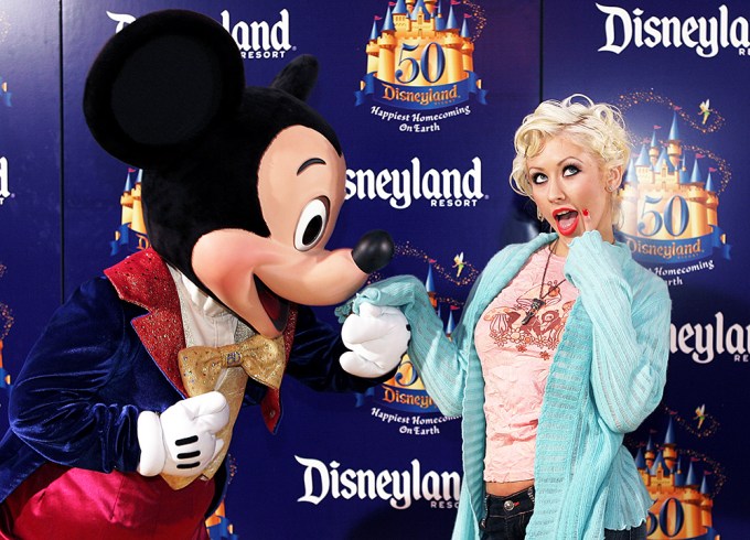 Christina Aguilera With Mickey Mouse