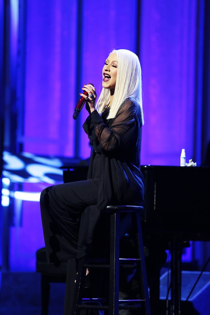 Christina Aguilera Performs At The Rebels With A Cause Gala