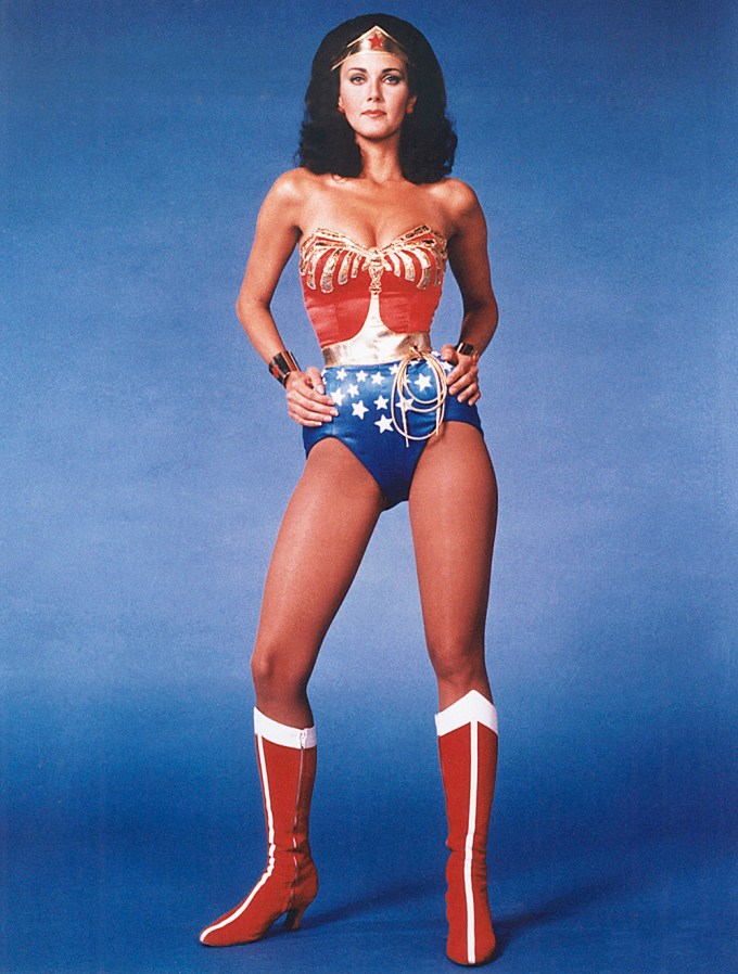 Lynda Carter Poses as Wonder Woman