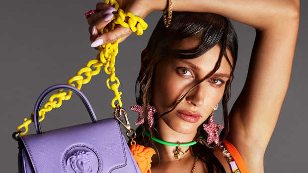 Hailey Baldwin Poses For Versace Campaign With Kendall Jenner: Photos ...