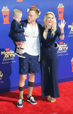 Heidi Montag, Spencer Pratt and Gunner attend the 2019 MTV Movie & TV Awards at Barker Hangar in Los Angeles, USA, on 15 June 2019. | usage worldwide Photo by: Hubert Boesl/picture-alliance/dpa/AP Images