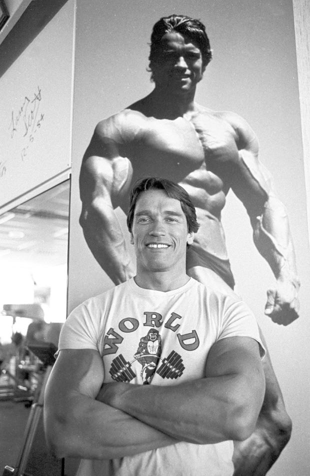 Arnold Schwarzenegger Double Biceps Famous Pose