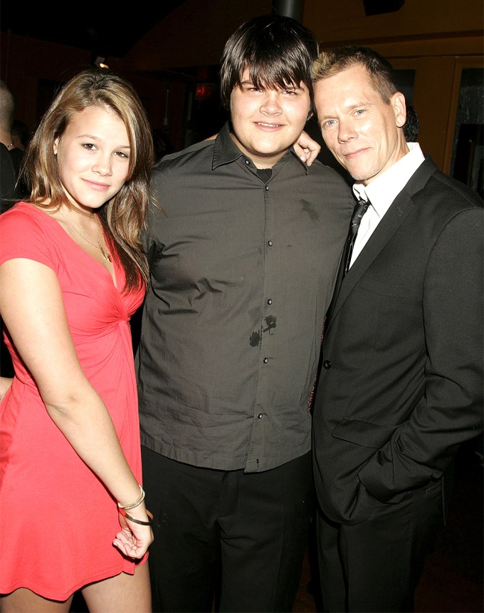 Kevin Bacon & His Kids At The ‘Death Sentence’ Premiere