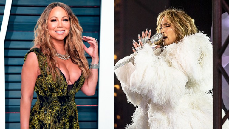 Mariah Careys Awkward Moment During Jennifer Lopezs Nye Performance Hollywood Life 