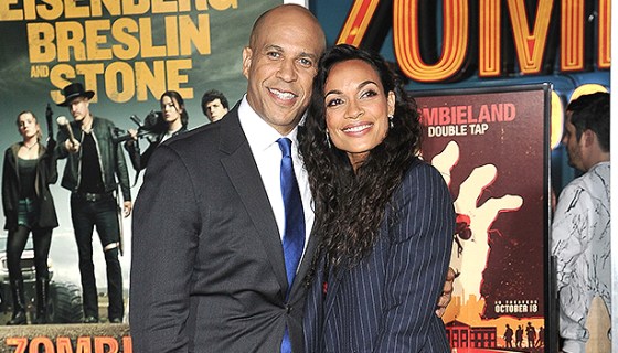 Cory Booker and Rosario Dawson