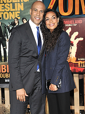 Cory Booker and Rosario Dawson