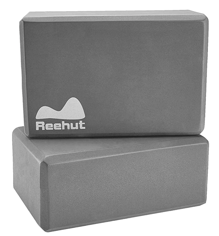 Lightweight REEHUT Yoga Blocks 1-PC/ 2-PC High Density EVA Foam Blocks to Support and Deepen Poses Odor Resistant Improve Strength and Aid Balance and Flexibility 