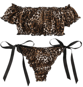 wdirara leopard print lingerie set