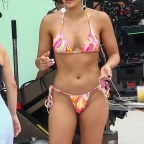 *EXCLUSIVE* Camila Mendes on the Netflix movie set of 'Strangers' in Miami Beach