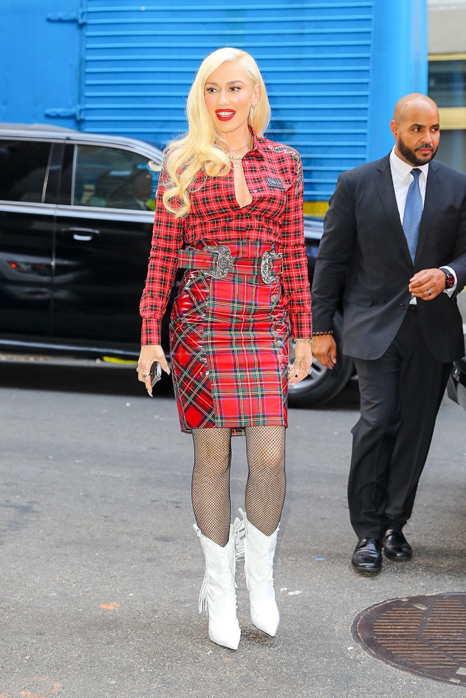 Gwen Stefani In Red Plaid