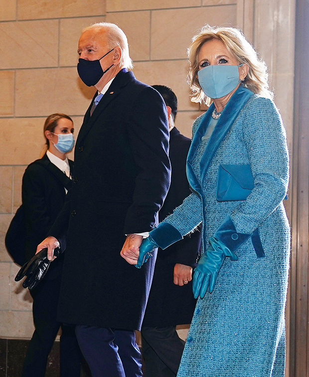 Jill Biden s Inauguration 2021 Outfit Stuns In Blue Coat Photos