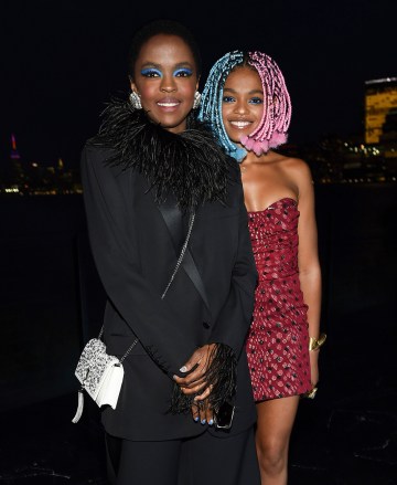 Lauryn Hill, Selah Marley. Singer Lauryn Hill, left, and daughter Selah Marley attend the Saint Laurent Spring/Summer 2019 Menswear Collection at Liberty State Park, in New Jersey
Saint Laurent Spring/Summer 2019 Menswear Collection, Jersey City, USA - 06 Jun 2018