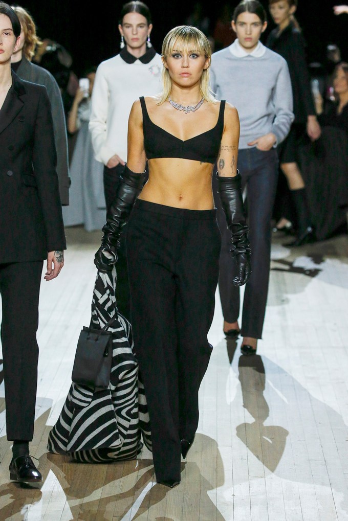 Miley Cyrus Walking For Marc Jacobs During NYFW