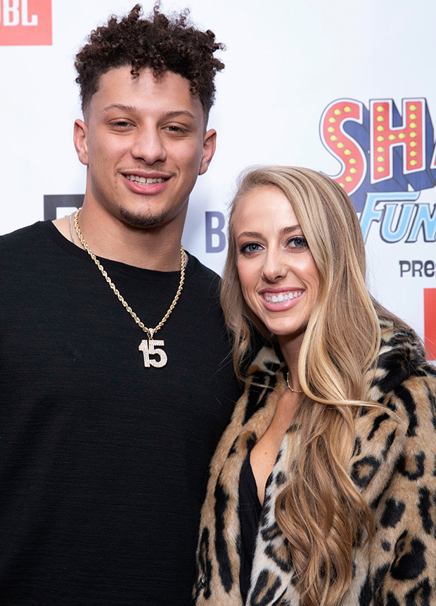 Patrick Mahomes Cradles Daughter Sterling in Leopard Print Baby