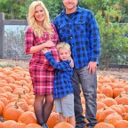 EXCLUSIVE: Pregnant Heidi Montag and Spencer Pratt  have some fun with their son Gunner at a local pumpkin patch