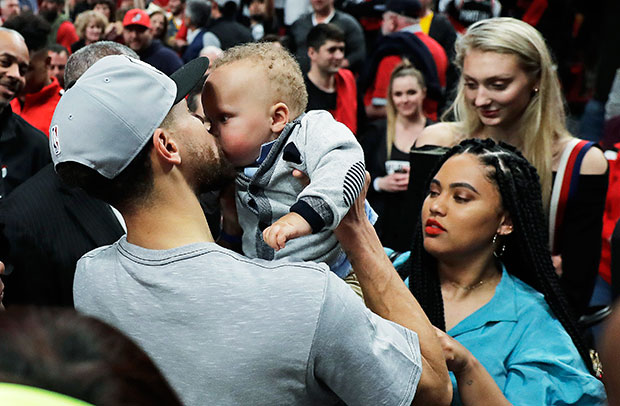 Steph & Ayesha Curry & their son Canon 