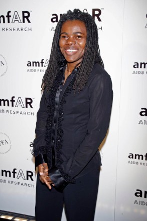 Tracy Chapman arrives for a benefit event on behalf of amfAR (American Foundation for AIDS Research)  in New York on Wednesday Jan. 31, 2007. (AP Photo/Rick Maiman)