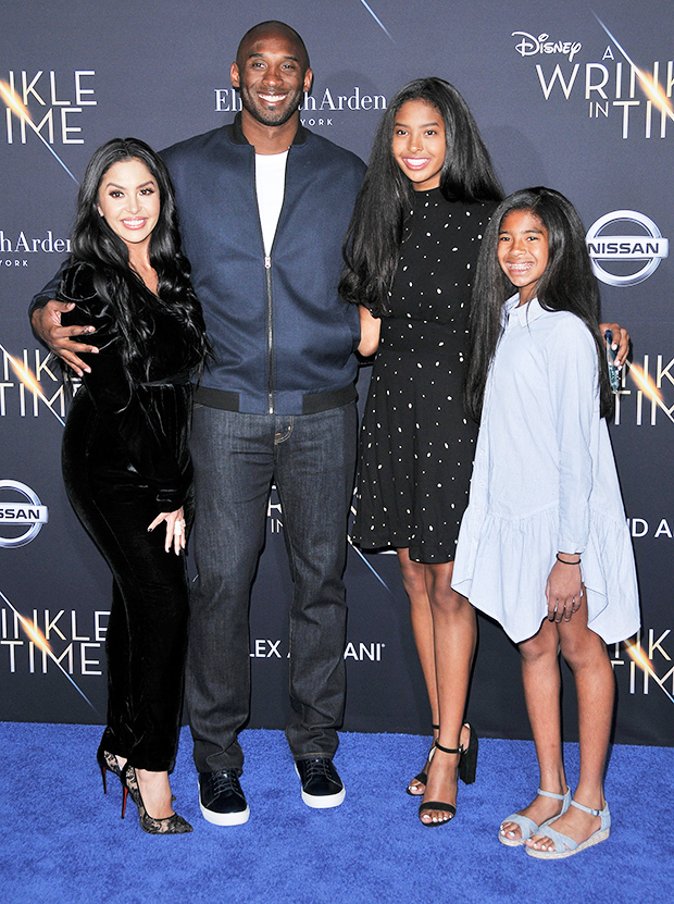 Vanessa & Kobe Bryant with daughters Natalia & Gigi