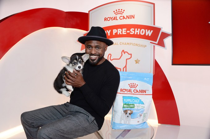 Wayne Brady with Puppy Co-Star Lucy, Before Hosting Royal Canins Puppy Pre-Show