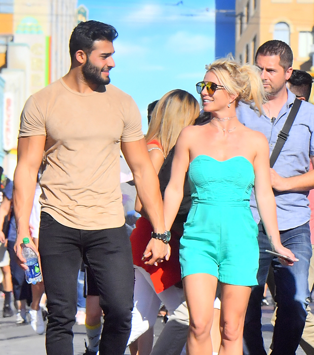 Britney Spears leaves home with her boyfriend Sam Asghari 