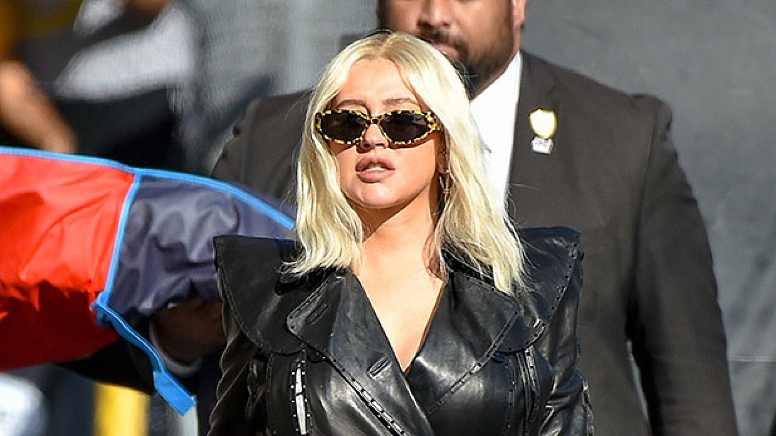 Christina Aguilera Rocks Sleek Bodysuit And Leather Pants In New Pics