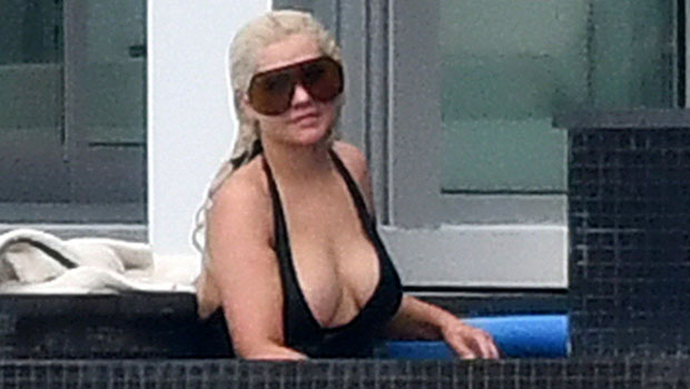 Christina Aguilera Rocks $490 Gucci One Piece In Miami With Daughter Summer Rain, 6