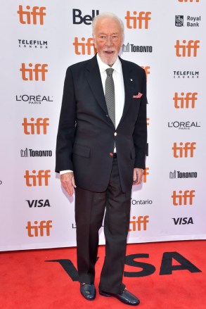 Christopher Plummer attends "Knives Out" Premiere during the 2019 Toronto International Film Festival (TIFF) at VISA Screening Room (Princes of Wales Theatre) in Toronto, Ontario, Canada, on September 7, 2019. (Photo by Dominic Chan/Sipa USA)(Sipa via AP Images)