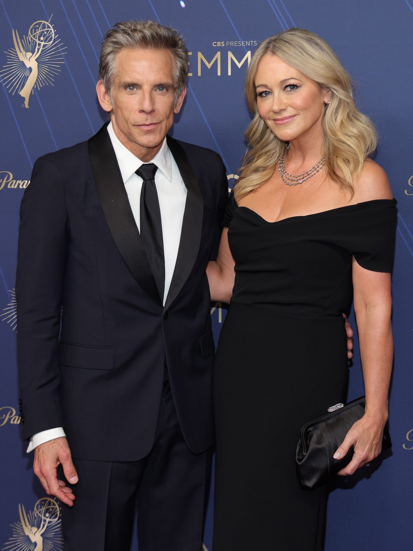 LOS ANGELES, CALIFORNIA - SEPTEMBER 14: (L-R) Ben Stiller and Christine Taylor attend the 77th Primetime Emmy Awards at Peacock Theater on September 14, 2025 in Los Angeles, California. (Photo by Maya Dehlin Spach/WireImage)