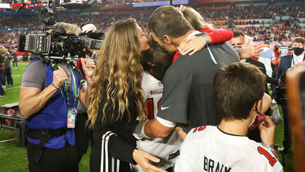 Tom Brady and Gisele Bundchen Celebrate Super Bowl Win