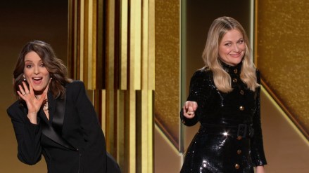 78th ANNUAL GOLDEN GLOBE AWARDS -- Pictured in this screen grab: (l-r) Hosts, Tina Fey and Amy Poehler at the 78th Annual Golden Globe Awards on February 28, 2021. -- (Photo by: NBC)