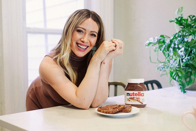 Hilary Duff Celebrates World Nutella Day
