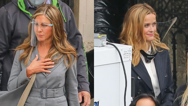 Jennifer Aniston Rocks Grey Skirt Suit With High Slit While On ‘Morning ...