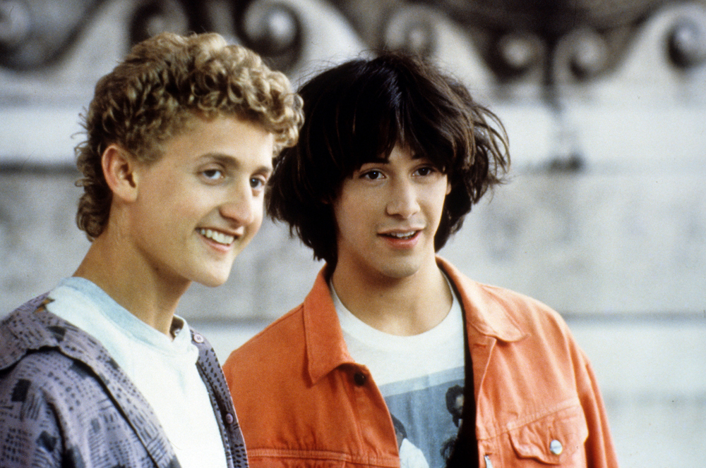 THE EXCELLENT ADVENTURE OF BILL AND TED, von links: Alex Winter, Keanu Reeves, 1989, © Orion/courtesy Everett Collection