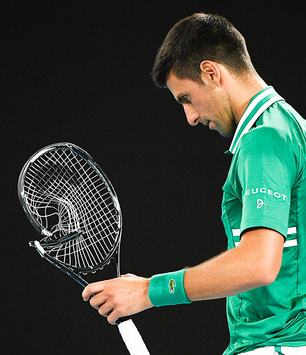 Novak Djokovic Destroys Tennis Racket During Australian Open  Watch