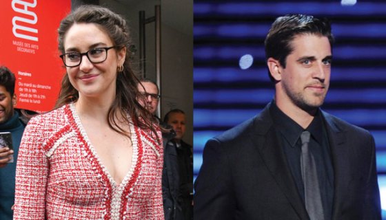Shailene Woodley and Aaron Rodgers