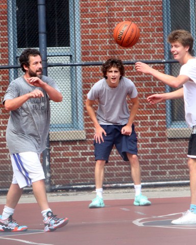 Adam Sandler and Timothee Chalamet seen at the basketball court on 6th Avenue in New York City 
Adam Sandler and Timothee Chalamet seen playing Basketball, New York, USA - 20 Jul 2023