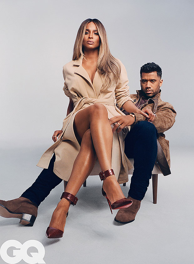 Ciara Rocks High-Slit Lace Dress While Out With Russell Wilson