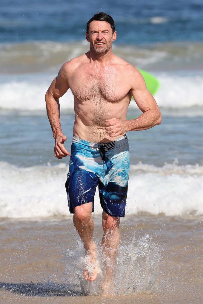 Hugh Jackman swimming In Bondi Beach, Sydney