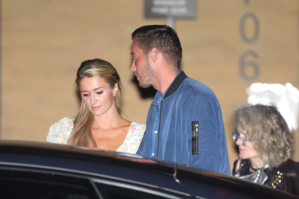 Paris Hilton and boyfriend Carter Reum dine at Nobu Malibu in Malibu. 28 Jun 2020 Pictured: Paris Hilton And Carter Reum. Photo credit: Photographer Group/MEGA TheMegaAgency.com +1 888 505 6342 (Mega Agency TagID: MEGA684629_001.jpg) [Photo via Mega Agency]