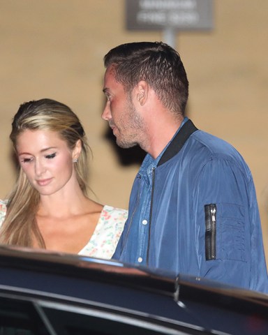 Paris Hilton and boyfriend Carter Reum dine at Nobu Malibu in Malibu. 28 Jun 2020 Pictured: Paris Hilton And Carter Reum. Photo credit: Photographer Group/MEGA TheMegaAgency.com +1 888 505 6342 (Mega Agency TagID: MEGA684629_001.jpg) [Photo via Mega Agency]