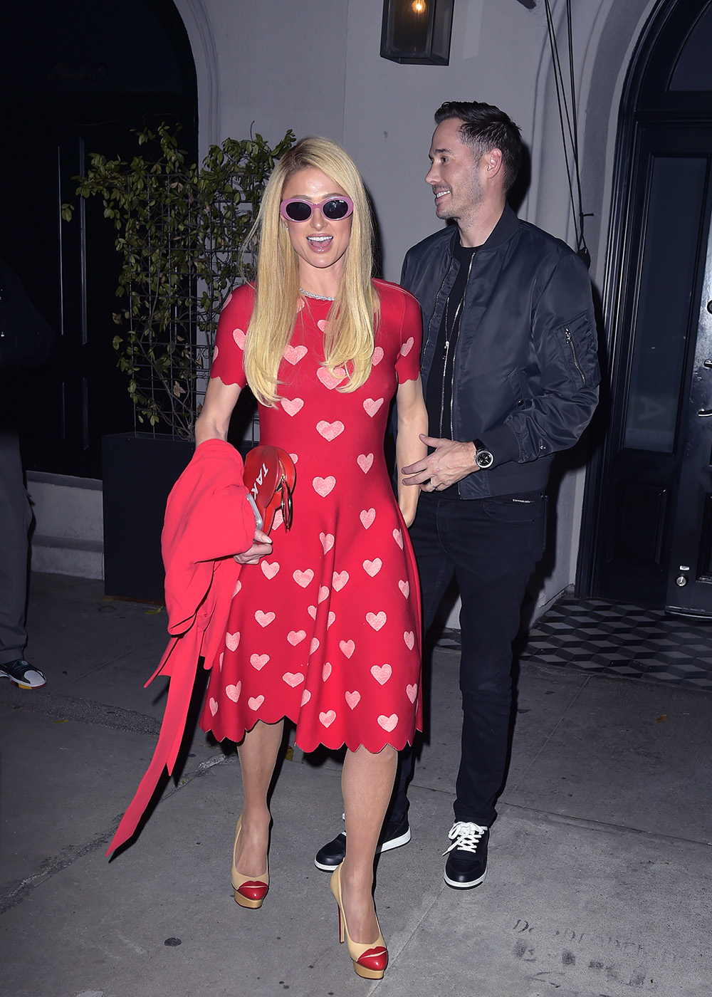 Paris Hilton Wearing Her Clothing Line Parisland Outside Craigs Restaurant In West Hollywood