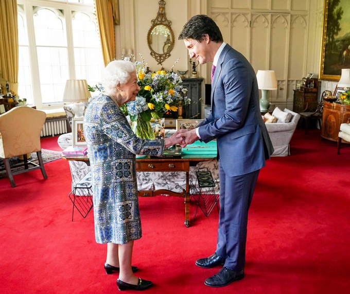 Queen Elizabeth II meets with Justin Trudeau