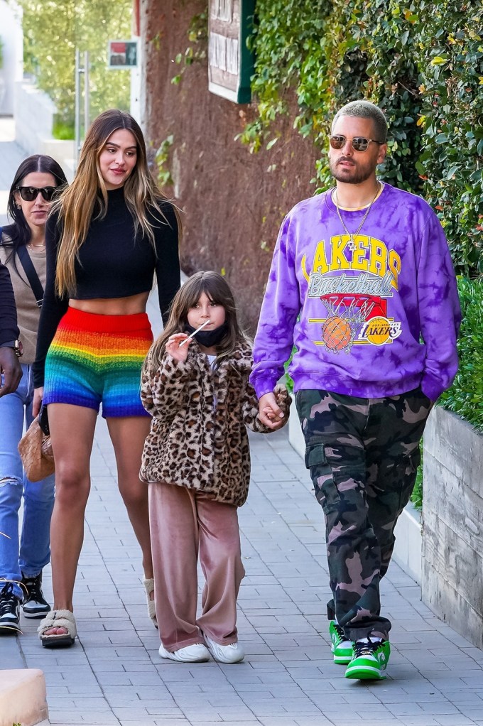 Scott Disick & Amelia Hamlin Out With His Daughter