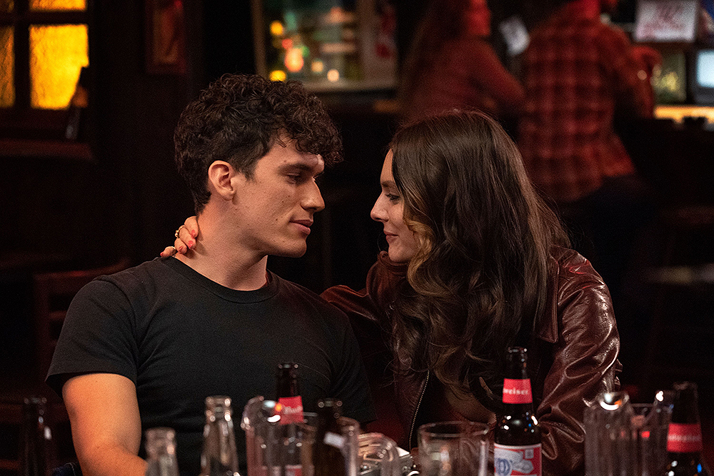 BRIDGE AND TUNNEL, from left: Sam Vartholomeos, Caitlin Stasey, 'The Swan Song', (Season 1, ep. 106, aired Feb. 28, 2021). photo: KC Bailey / ©Epix / courtesy Everett Collection