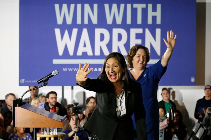 Deb Haaland Campaigns For Elizabeth Warren