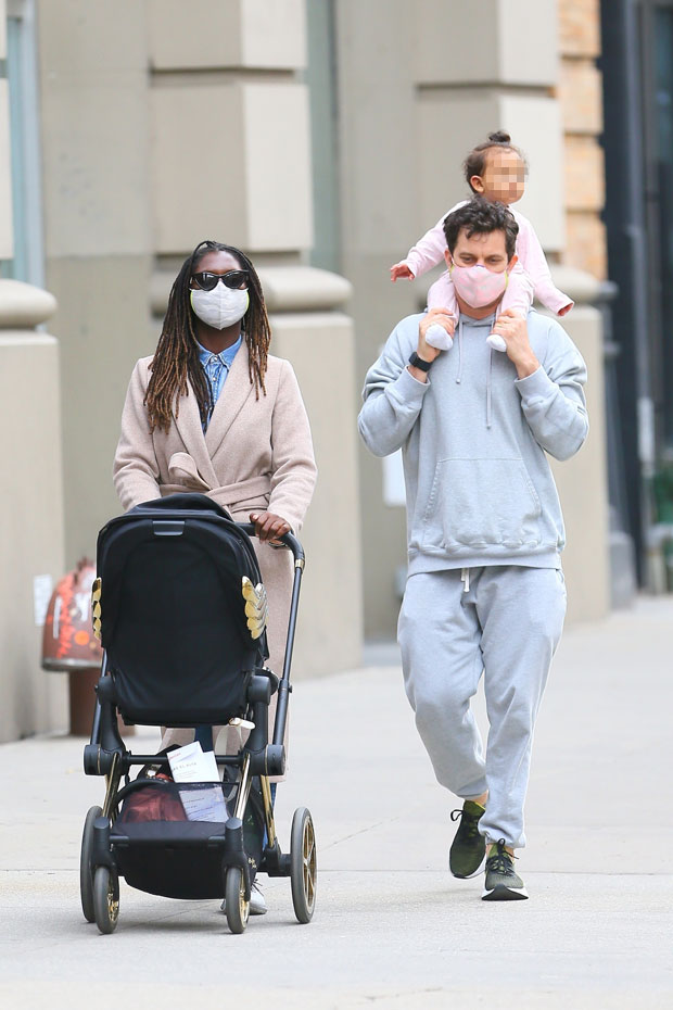 Joshua Jackson & Jodie Turner-Smith Go For Walk With Daughter