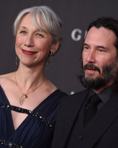 Keanu Reeves, Alexandra Grant. Keanu Reeves and Alexandra Grant arrive at the 2019 LACMA Art and Film Gala at Los Angeles County Museum of Art, in Los Angeles 2019 LACMA Art and Film Gala, Los Angeles, USA - 02 Nov 2019