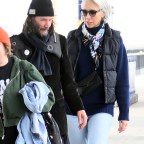 Keanu Reeves And His Girlfriend Alexandra Grant Holding Hands While Arriving At JFK International Airport In New York City