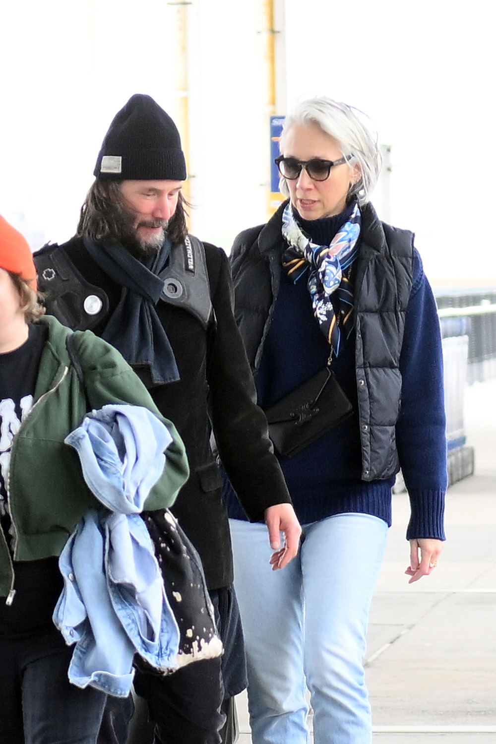 Keanu Reeves And His Girlfriend Alexandra Grant Holding Hands While Arriving At JFK International Airport In New York City