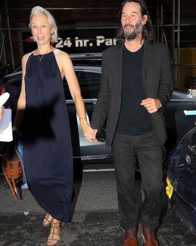 Keanu Reeves and girlfriend Alexandra Grant arrived hand-in-hand at the American Buffalo on Broadway in New York City, Keanu told a kid he was going to see Laurence Fishburne at his playPictured: Keanu Reeves and Alexandra GrantRef: SPL5325008 080722 NON-EXCLUSIVEPicture by: Felipe Ramales / SplashNews.comSplash News and PicturesUSA: +1 310-525-5808London: +44 (0)20 8126 1009Berlin: +49 175 3764 166photodesk@splashnews.comWorld Rights